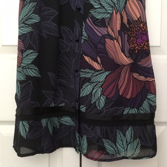 Anthropologie Maeve Floral Bretin tie neck Dress - Picture 6 of 6